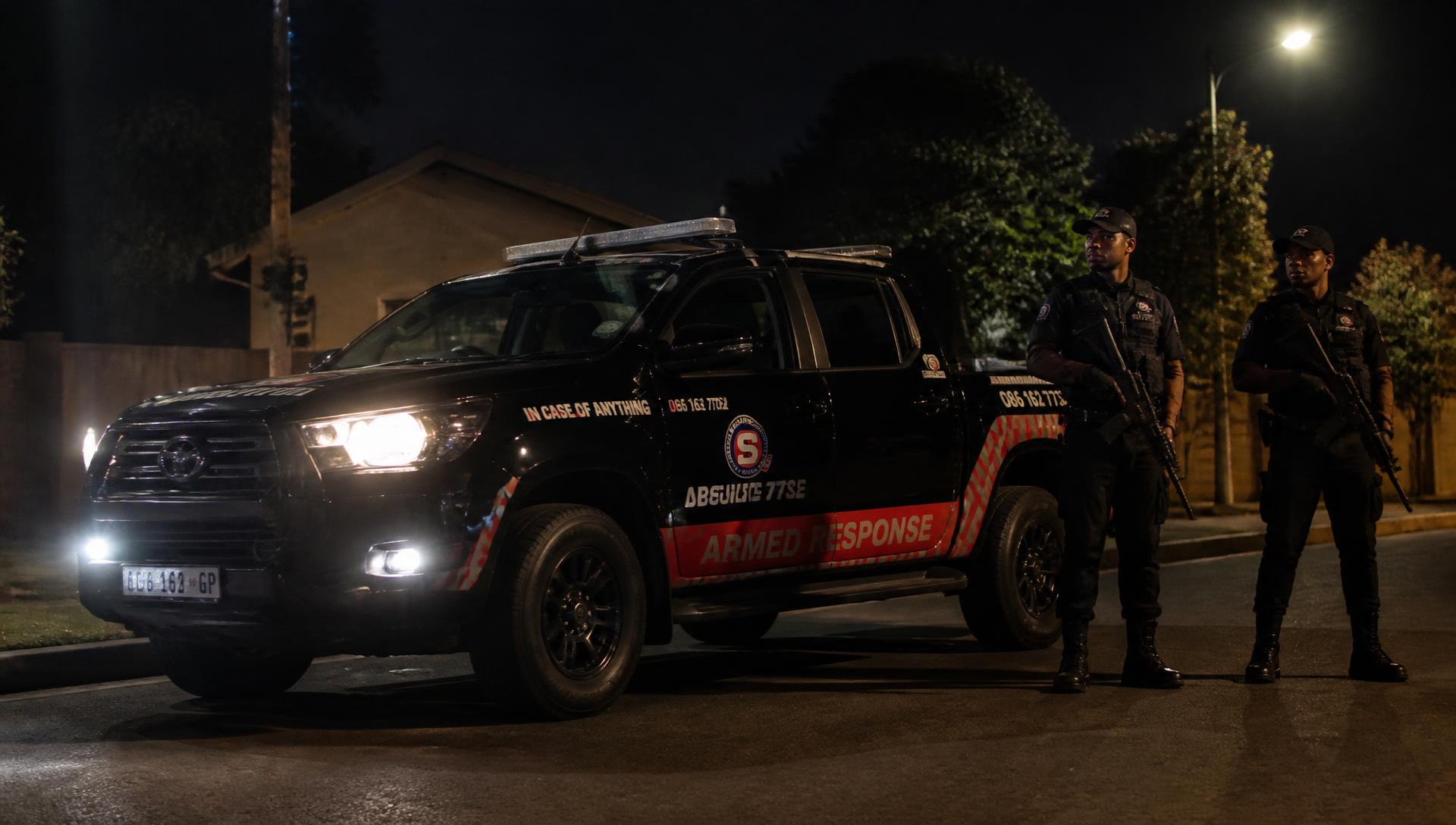 BLTS Tactical armed response vehicle and officers deployed at night